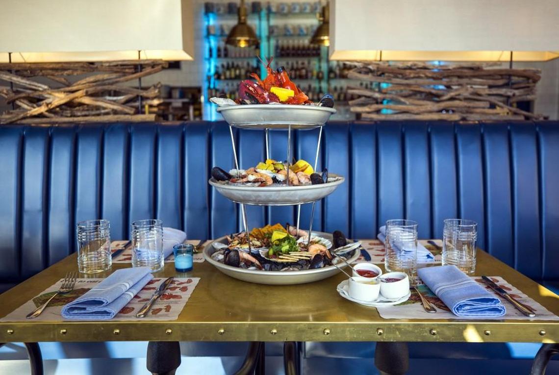 The USS Nimitz seafood tower at Saint James in Durham, with its lobster, oysters, shrimp and more, is a favorite of News & Observer restaurant critic Greg Cox.