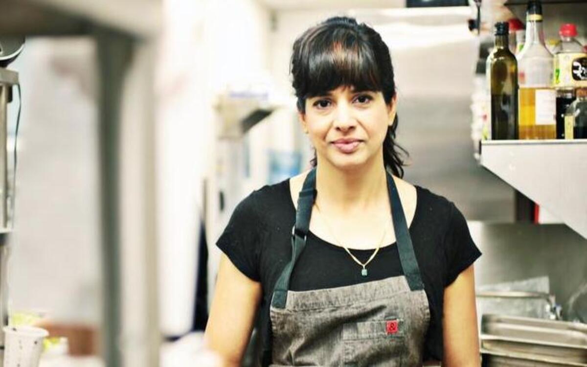 Cheetie Kumar, owner of Garland restaurant in downtown Raleigh, is often in the kitchen when she is not managing her other two businesses or playing with her band, Birds of Avalon.
