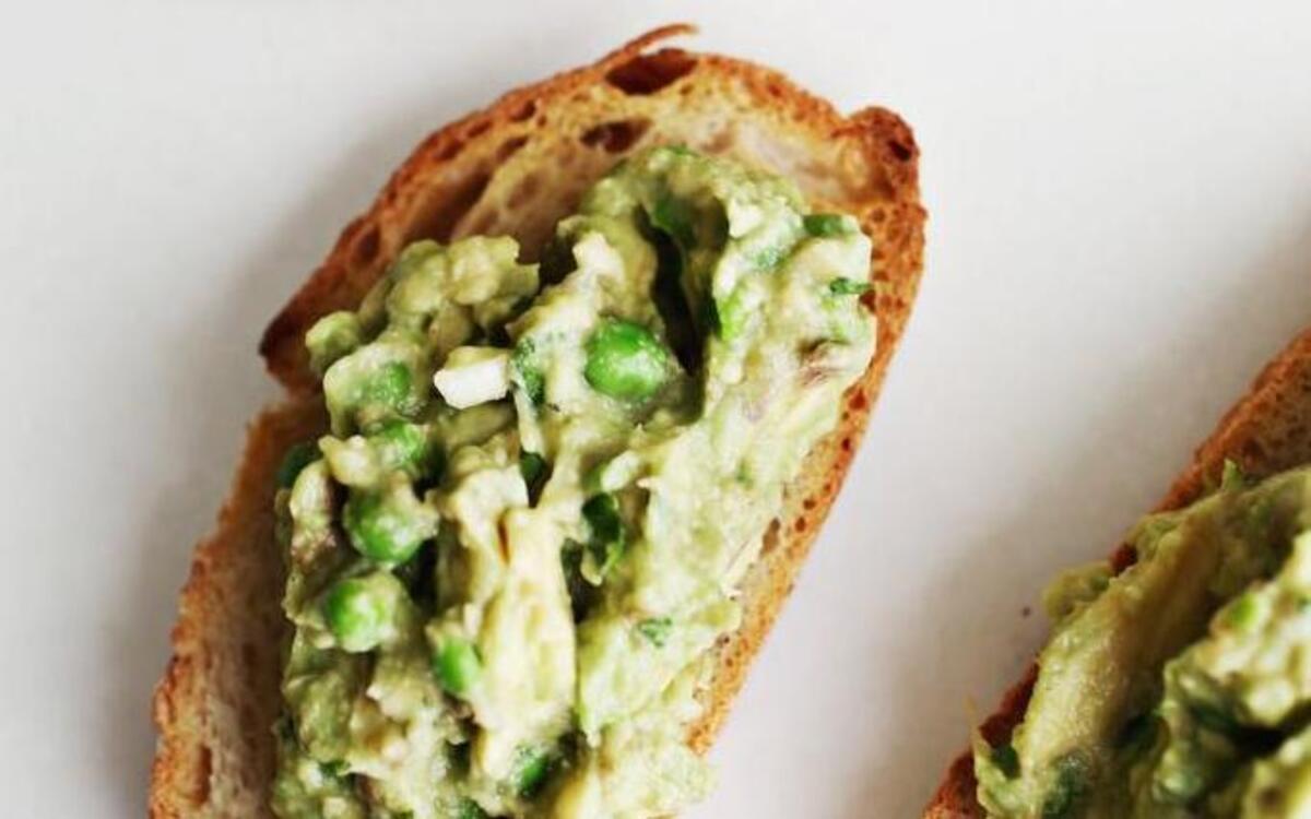 Avocado and peas on toast from Raleigh's Humble Pie.