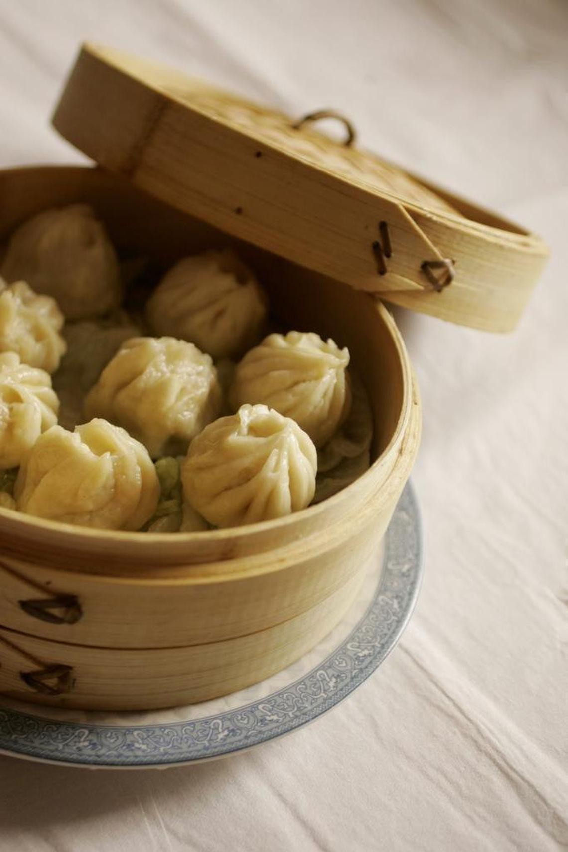 The small steamed buns are filled with pork and served at Gourmet Kingdom in Carrboro. The restaurant serves traditional Szechuan cuisine.