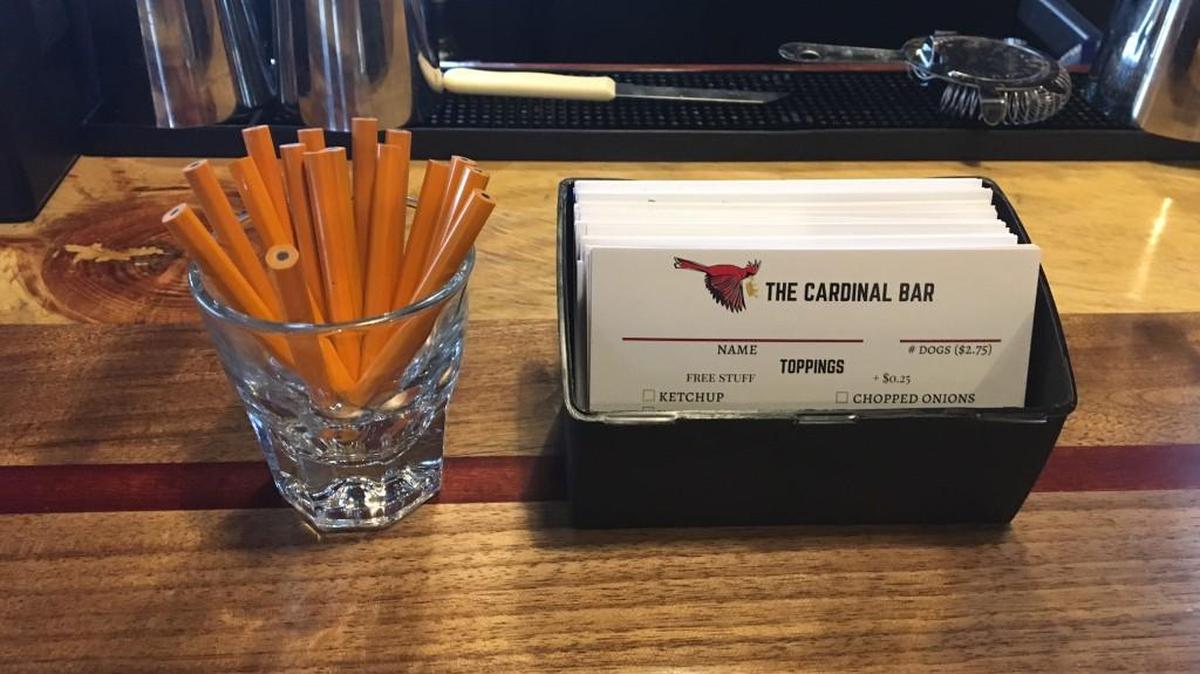 This is how you order hot dogs at The Cardinal, a private club with a low-key hot dog menu.