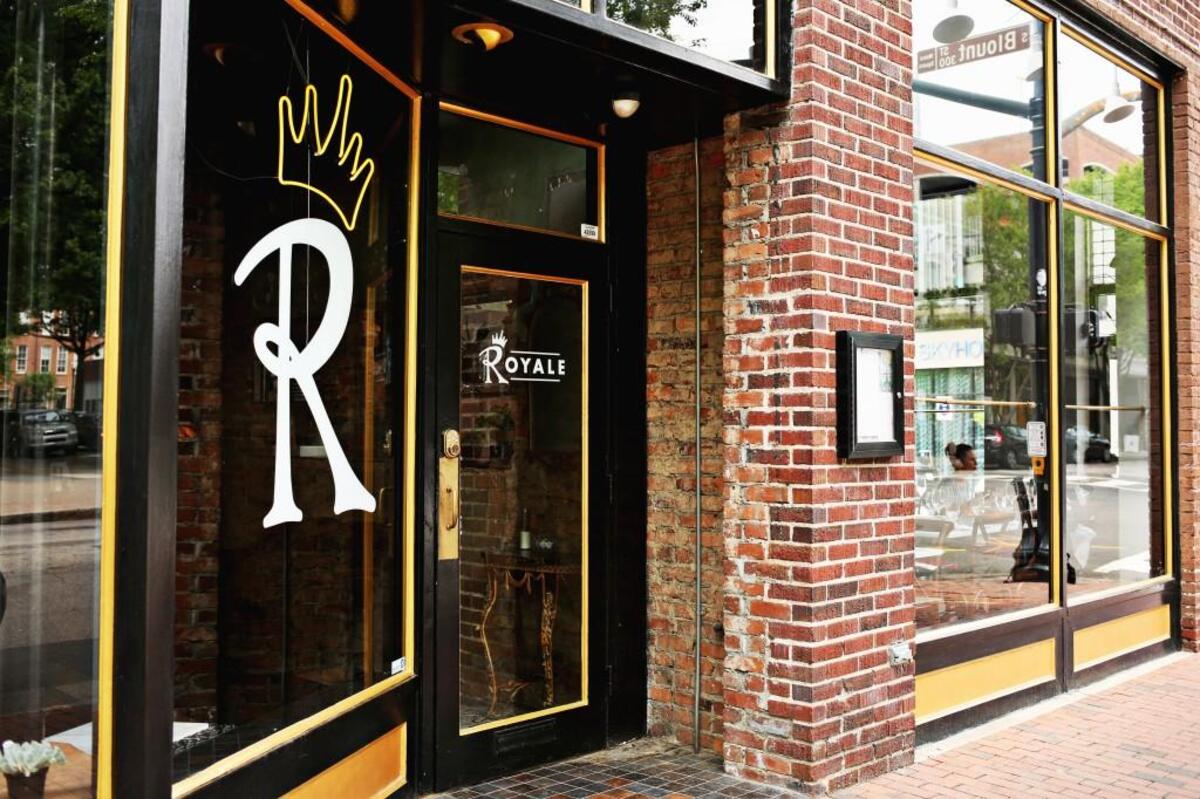 The former Royale restaurant occupied one of the most prominent spaces in downtown Raleigh, looking out on Moore Square.