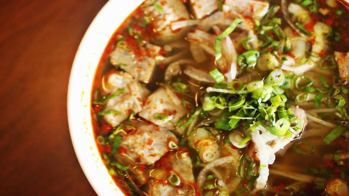 All of Queen of Pho’s chef and co-owner Peter Luong’s experience is evident in the deeply fragrant broth – made the traditional way, by simmering beef bones for 10 to 15 hours – that forms the liquid foundation for the restaurant’s dozen variations on its namesake beef noodle soup, pho.