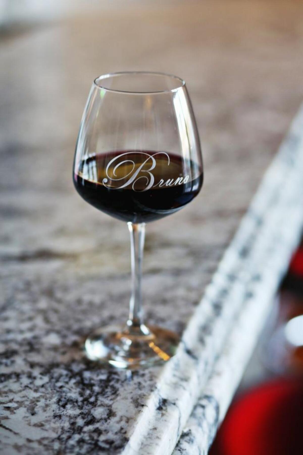 Wine and beer are served in the bar at Bruno’s Italian Bistro in Wake Forest.