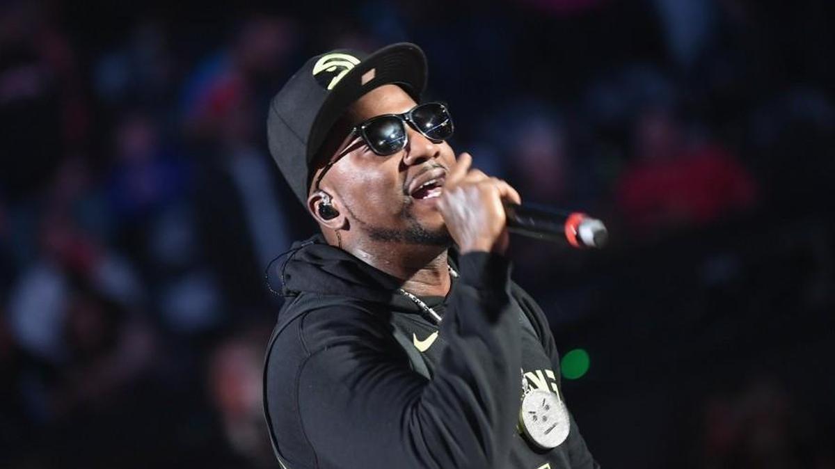Jeezy performs at halftime at the Detroit Pistons vs Atlanta Hawks game at Phillips Arena on December 14, 2017 in Atlanta, Georgia. His new album, “Pressure,” was released Dec. 15, 2017.