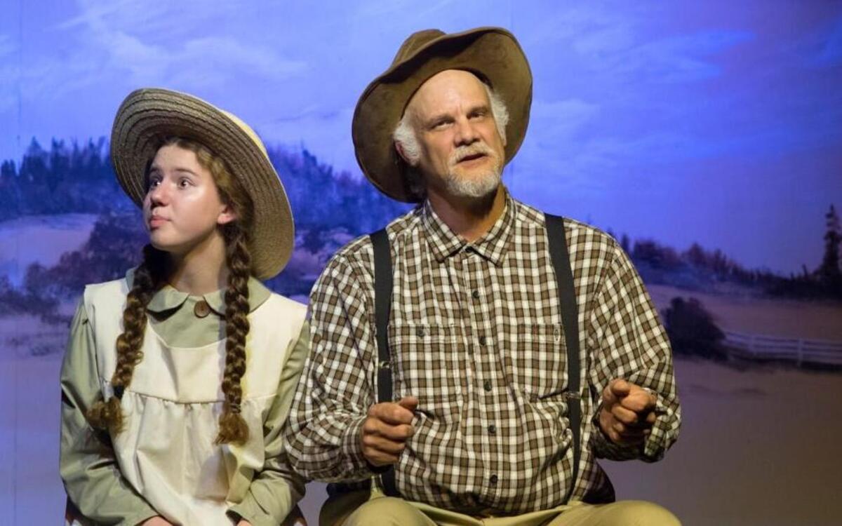 Forest Moon Theater's production of “Anne of Green Gables,” with Elly Boldizar as the younger Anne Shirley, and Wayne Burtoft as Matthew Cuthbert, her newly adopted father.