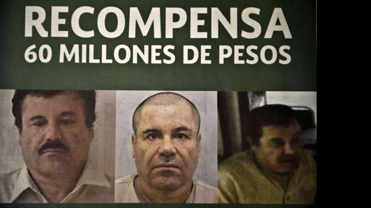 
Photo of a notice published in newspapers offering 60 million Mexican pesos (3.8 USD approximately) reward to anyone with information leading to the recapture of Joaquin “El Chapo” Guzman Loera in Mexico City on July 16, 2015.  The reward is double the amount the government usually offers for the country’s most wanted criminals. 
