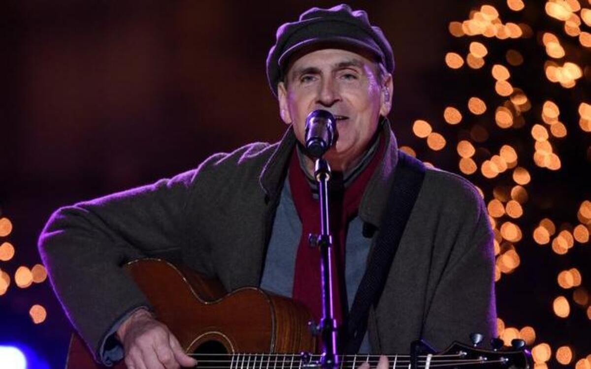 James Taylor rehearses for NBC’s “Christmas in Rockefeller Center.”