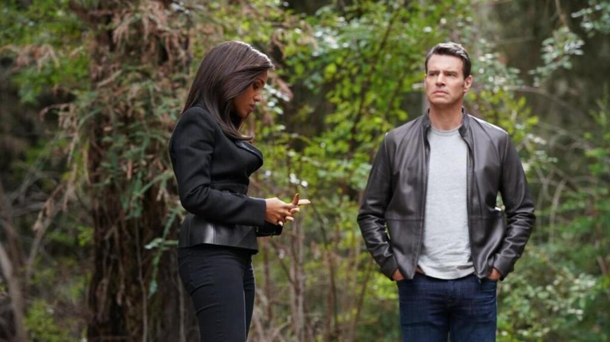 Kerry Washington, left, and Scott Foley in “Scandal” on ABC.