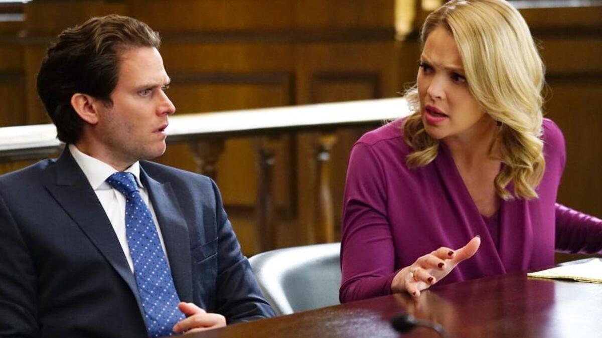 Steven Pasquale, left, as Billy Brennan and Katherine Heigl as Sadie Ellis in “Doubt” on CBS.