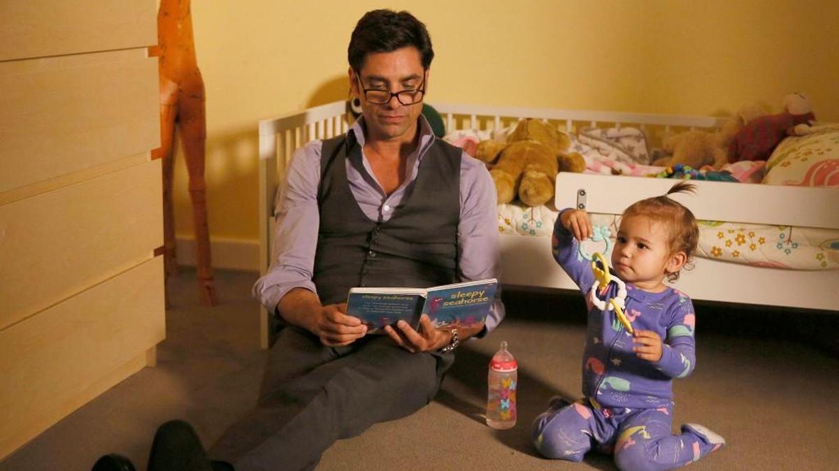 
John Stamos as Jimmy and Layla/Emelia Golfieri as Edie in “Grandfathered.”
