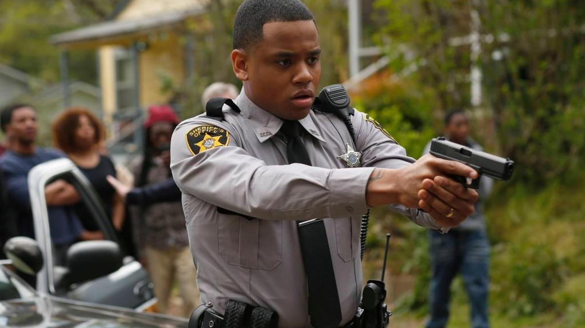Tristan Mack Wilds in the premiere episode of “Shots Fired” on Fox.