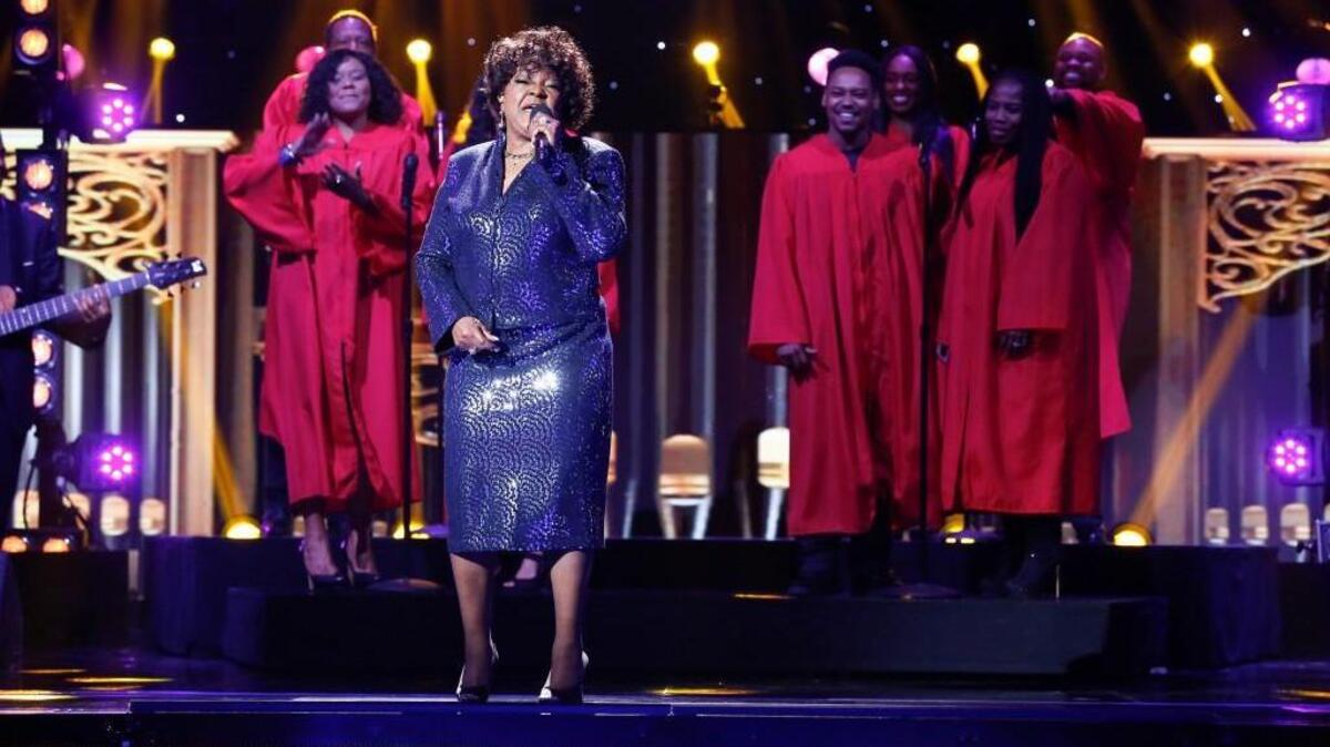 Pastor Shirley Caesar performs on “Little Big Shots: Forever Young” on NBC.