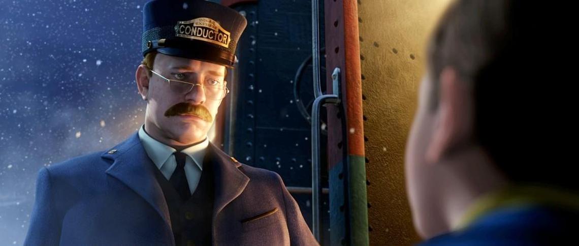 In “The Polar Express,” the conductor of a train to the North Pole guides a boy who questions the existence of Santa Claus.