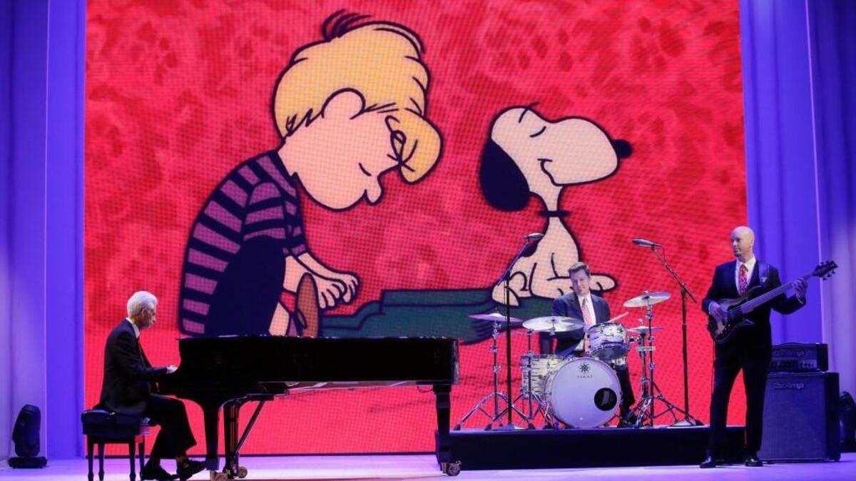 The David Benoit Trio performs a Vince Guaraldi classic for the “It’s Your 50th Christmas, Charlie Brown” celebration.