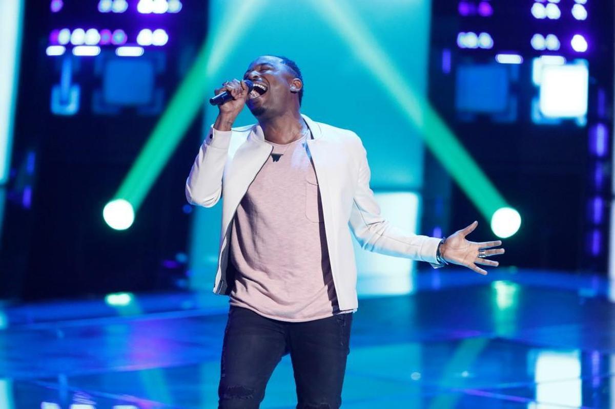 Rayshun LaMarr auditions on the Feb. 26 episode of “The Voice” on NBC.