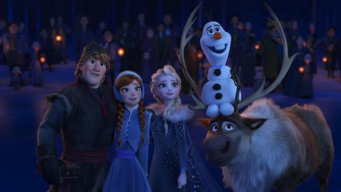 "Olaf's Frozen Adventure" on ABC features Kristoff, Anna, Elsa, Olaf and Sven.
