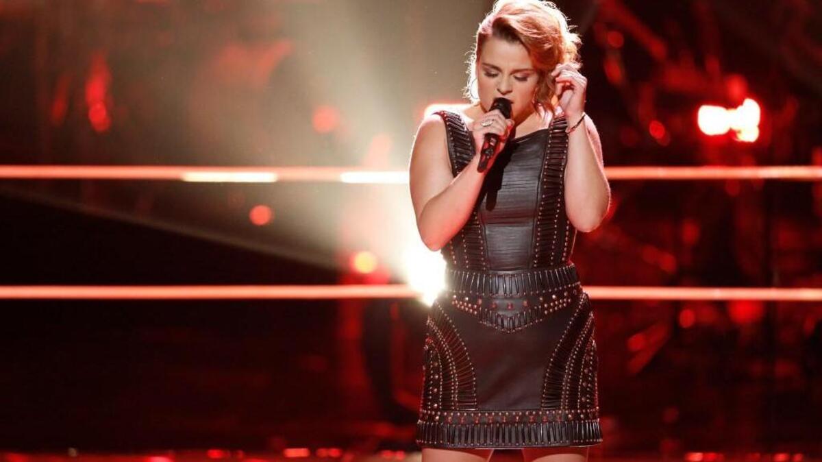 Katrina Rose singing in the Battle Rounds on “The Voice,” Oct. 23, 2017.