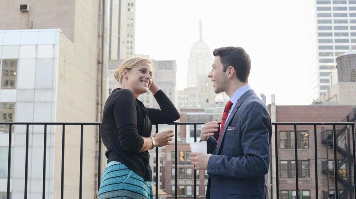 
 When CEO Blair Brandt (right) reveals he's looking to fill a coveted Managing Broker position, a battle between ambitious young realtors breaks out on the series premiere of ABC Family's new reality series "Next Step Realty: NYC."
