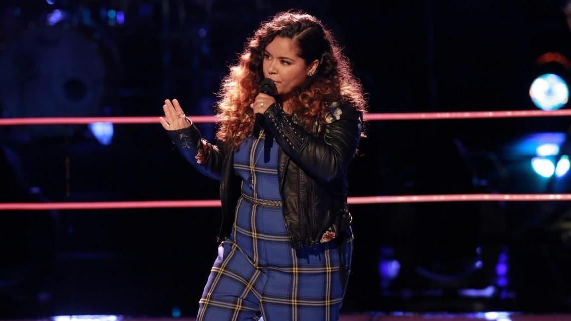 Brooke Simpson performs in the Knockout Rounds of NBC’s “The Voice” on Nov. 6, 2017.