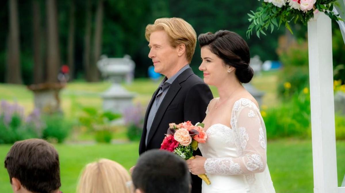 Jack Wagner, left, and Gabrielle Miller in “Wedding March 3: Here Comes the Bride.”