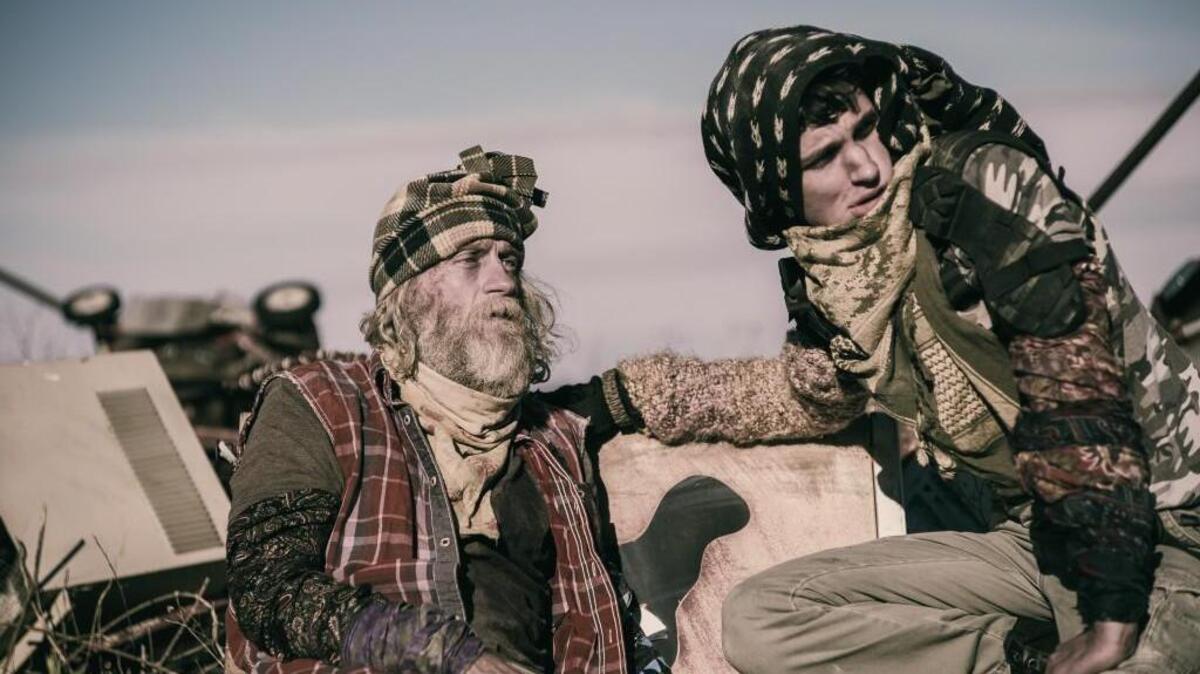 
 Russell Hodkinson (left) as Doc and Nat Zang as 10K in Syfy’s “Z Nation.” 

