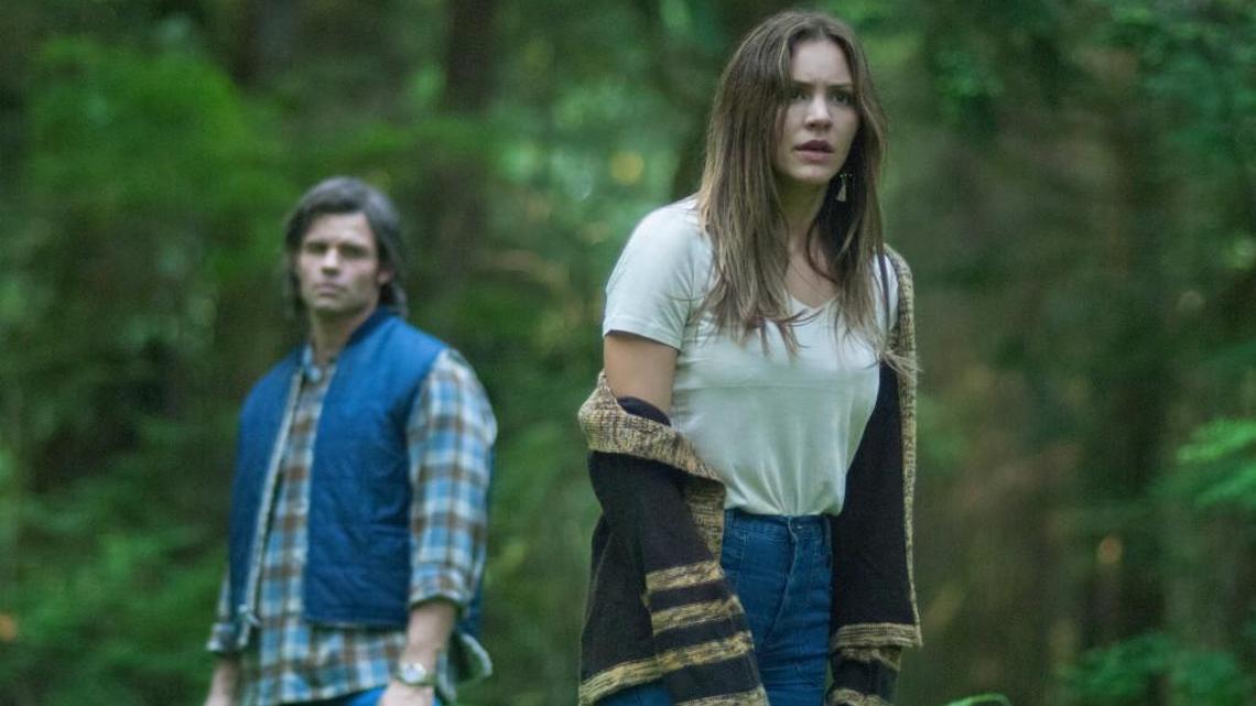 Daniel Gillies, left, and Katharine McPhee star in “The Lost Wife of Robert Durst,” premiering Saturday, November 4th, at 8 on Lifetime.