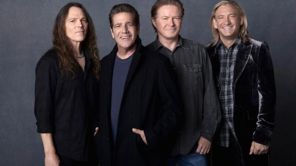 (L-R): Eagles members Timothy B. Schmit, Glenn Frey, Don Henley and Joe Walsh in “History of the Eagles.”