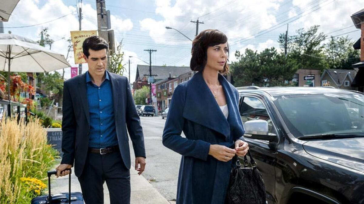 Catherine Bell (right) as Cassie Nightingale in the “Good Witch Halloween” movie on the Hallmark Channel.