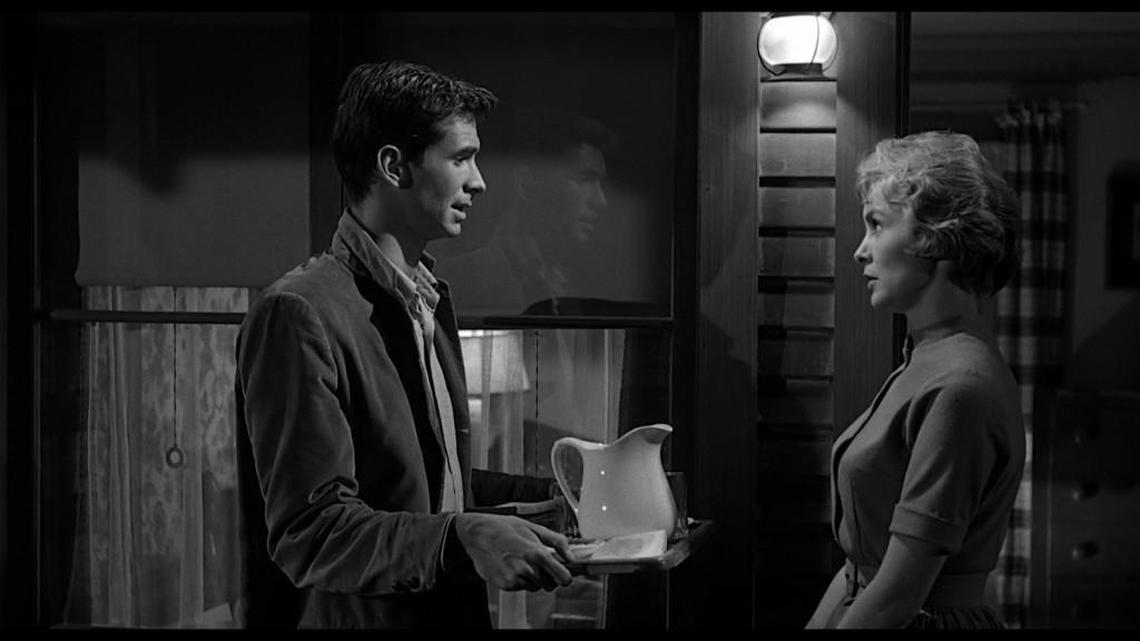 Anthony Perkins and Janet Leigh in Alfred Hitchcock’s “Psycho.”