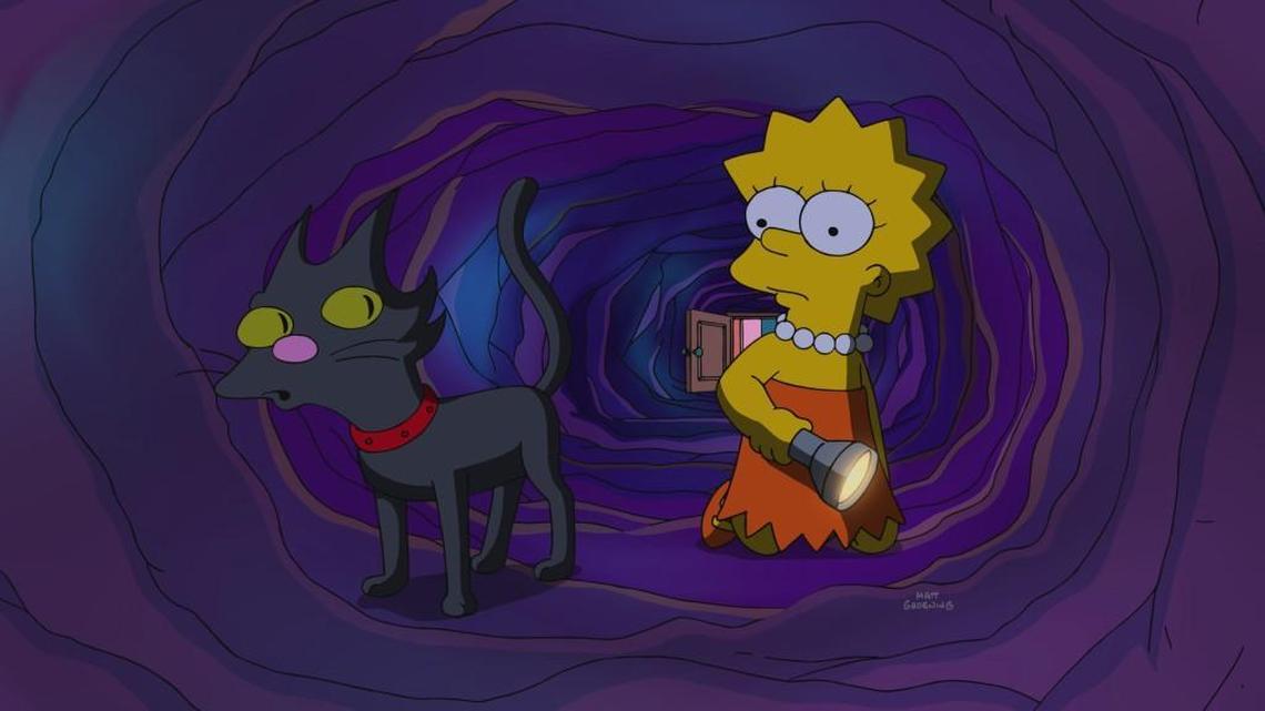 Maggie becomes possessed by an ancient demon, Lisa discovers a creepy/perfect version of her family in an alternate universe in the “Treehouse of Horror XXVIII” episode of “The Simpsons” .
