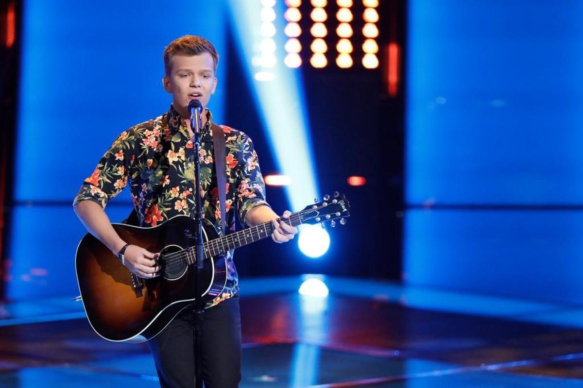 Britton Buchanan auditions on the Feb. 26 episode of “The Voice” on NBC.