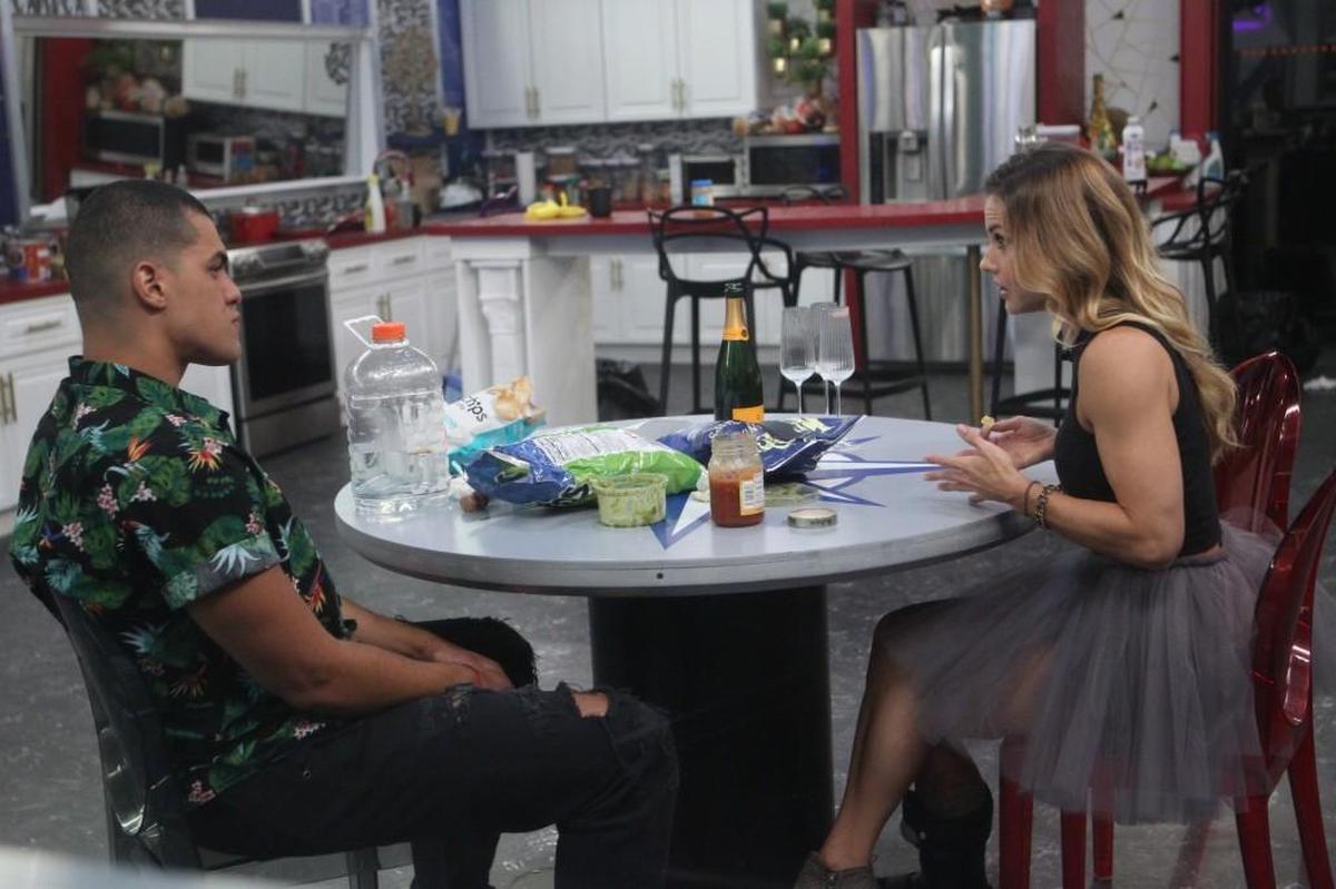 Josh Martinez and Christmas Abbott in the Big Brother house.