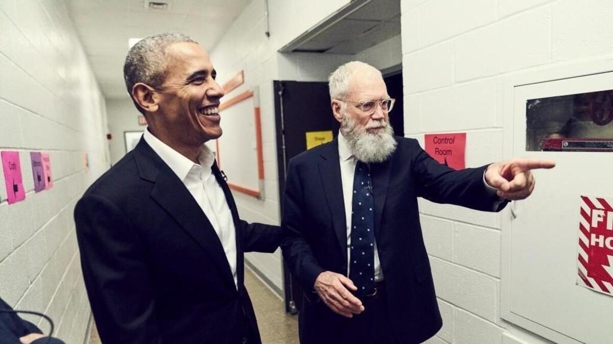 President Barack Obama, left, with David Letterman on the new Netflix series “My Next Guest Needs No Introduction with David Letterman.”