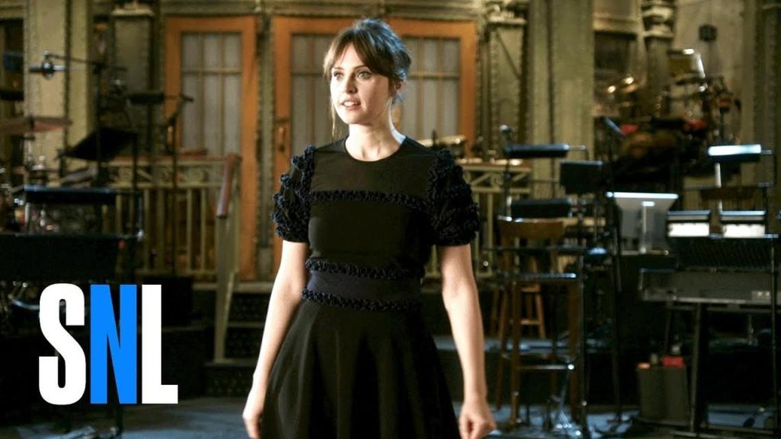 Felicity Jones (“Rogue One: A Star Wars Story”) hosts “Saturday Night Live.”