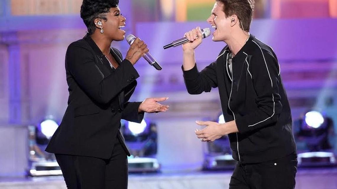 Season-three “American Idol” winner Fantasia performs with Jordan Sasser.