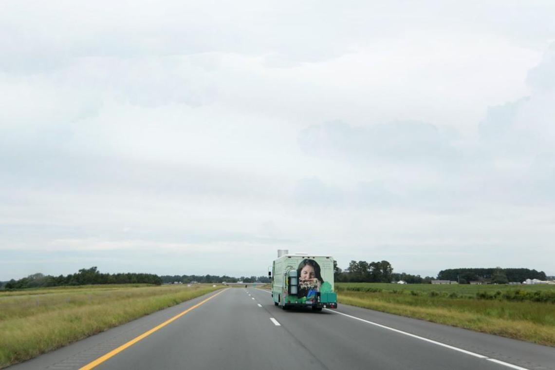 Vivian Howard’s “A Chef’s Life” food truck on the road for the book tour for Howard’s “Deep Run Roots.”