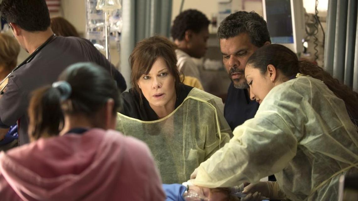 
Marcia Gay Harden (center) stars in CBS’ “Code Black.”


