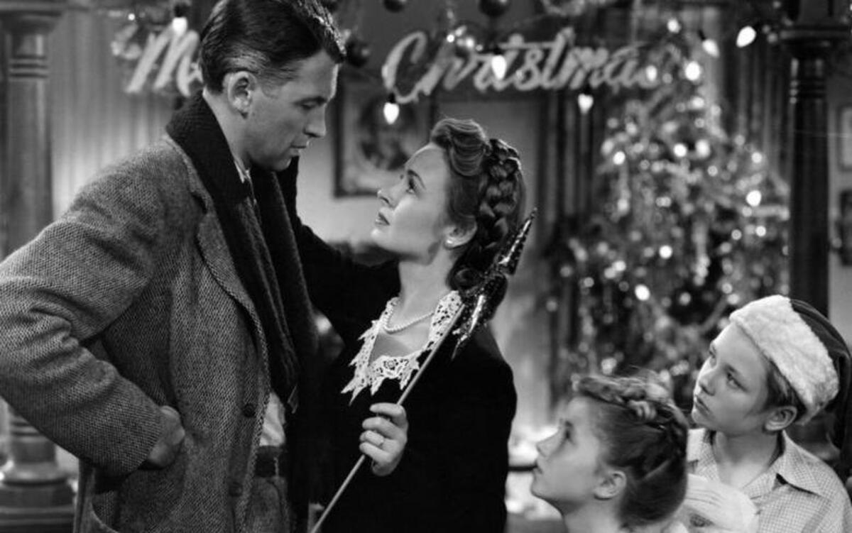 Jimmy Stewart and Donna Reed star in Frank Capra’s “It’s a Wonderful Life.”