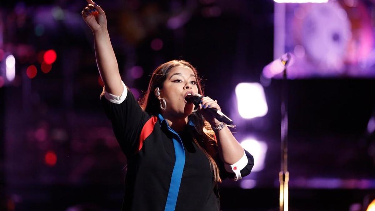 Brooke Simpson in the playoff rounds of “The Voice” on NBC.