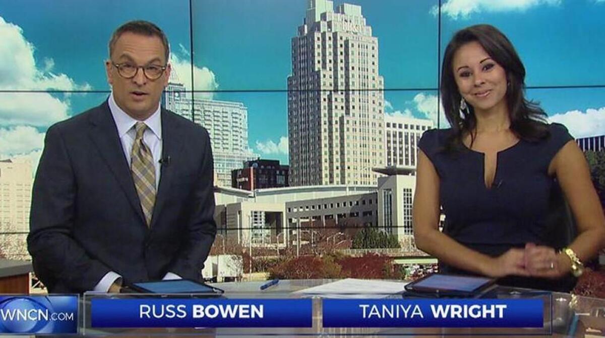 Taniya Wright, on the right, joins Russ Bowen to co-anchor weekday mornings and noon on WNCN CBS North Carolina.