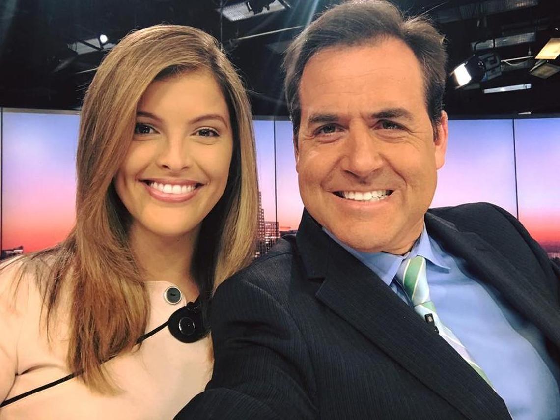WRAL anchor Gina Benitez with weekend morning co-anchor Bryan Mims.