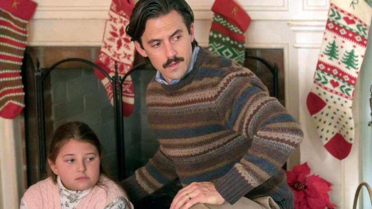 (L-R) Mackenzie Hancsicsak as 8-year-old Kate and Milo Ventimiglia as Jack in “This is Us” on NBC.