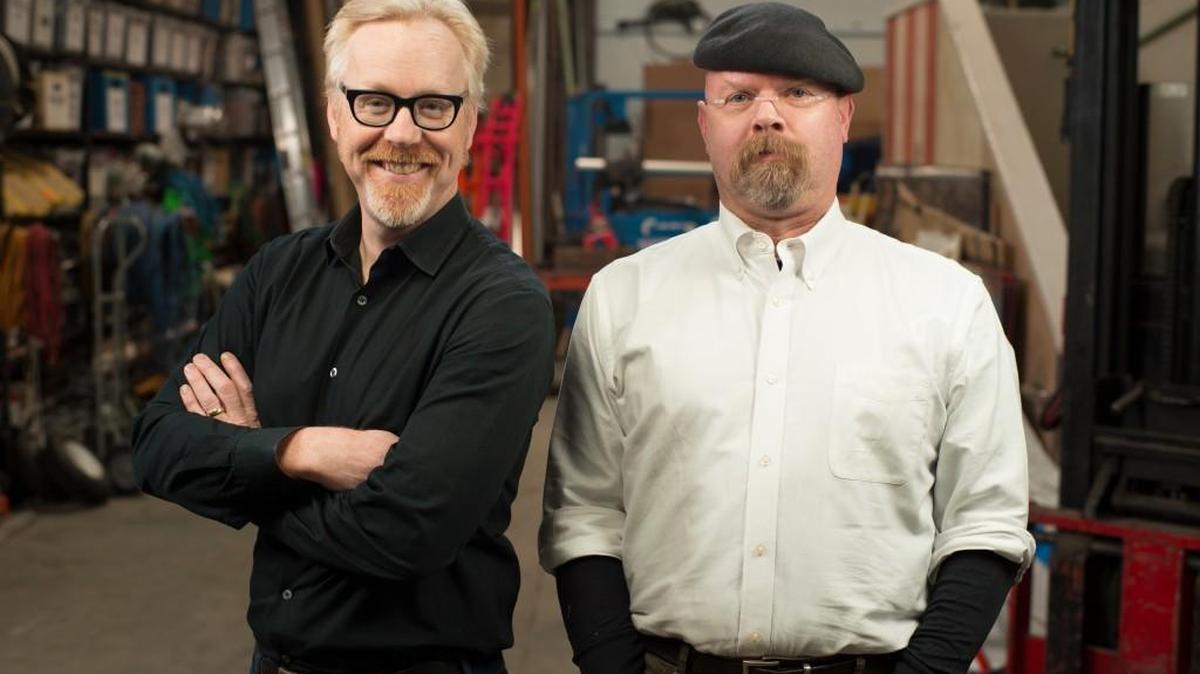 Adam Savage, left, and Jamie Hyneman of “Mythbusters.”