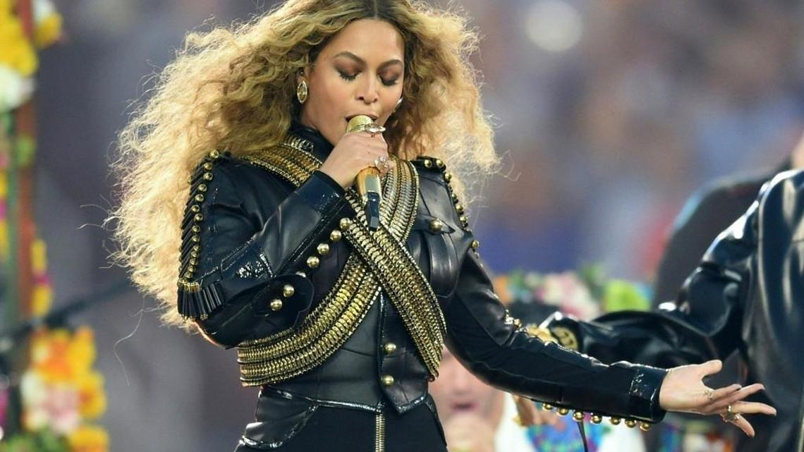Beyoncé performs during Super Bowl 50 in February 2016.