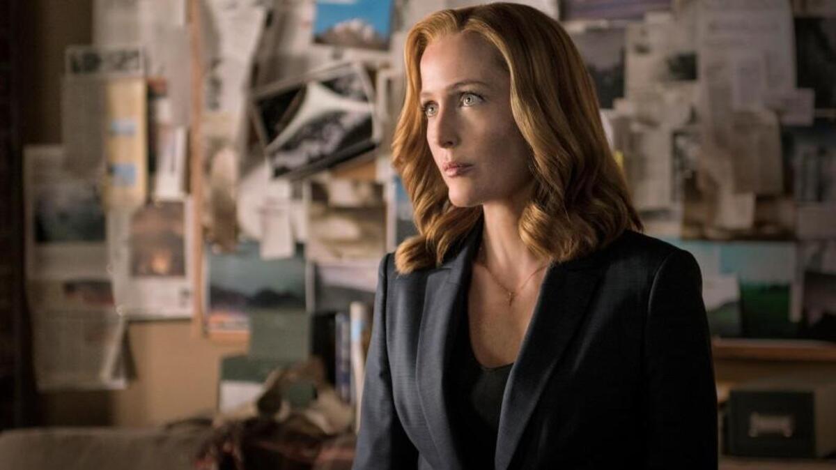 Gillian Anderson in the season finale of “The X-Files” on Fox.