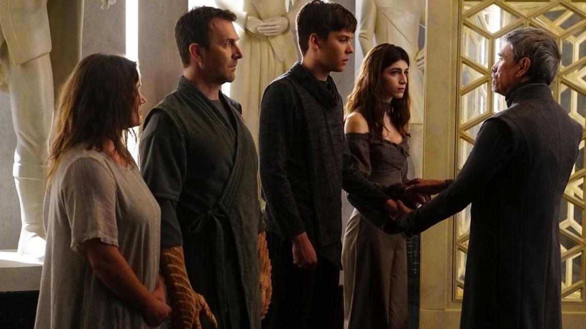 L-R: Stephanie Anne Lewis, Aaron Hendry, Ari Dalbert, Andra Nechita and Marco Rodriguez in “Marvel’s Inhumans” on ABC.