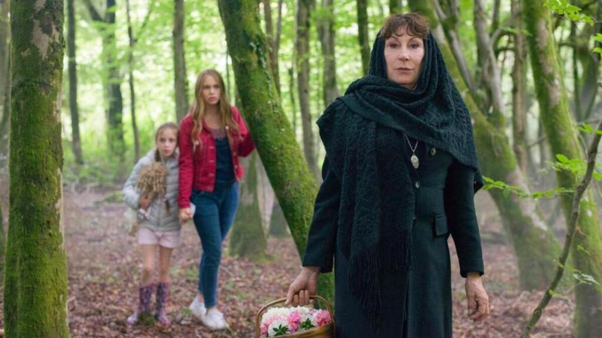 Anjelica Huston stars in The Watcher in the Woods on “Lifetime.”