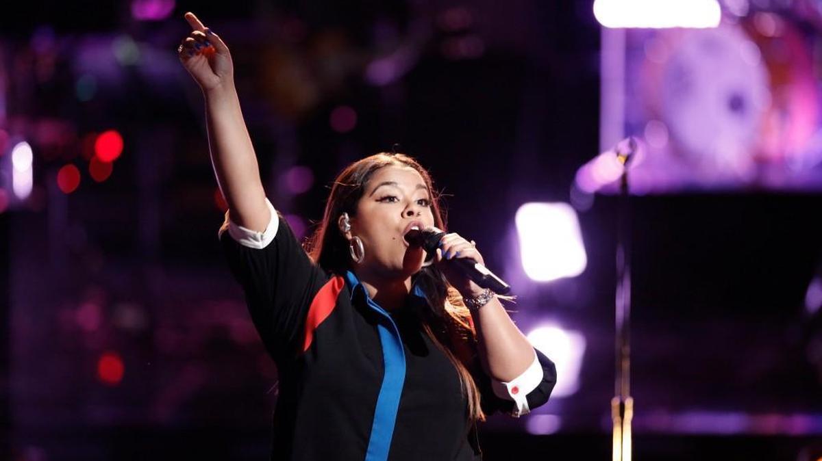 Brooke Simpson in the playoff rounds of “The Voice” on NBC.