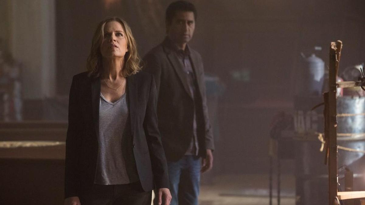
Kim Dickens as Miranda and Cliff Curtis as Sean in “Fear the Walking Dead” on AMC. 
